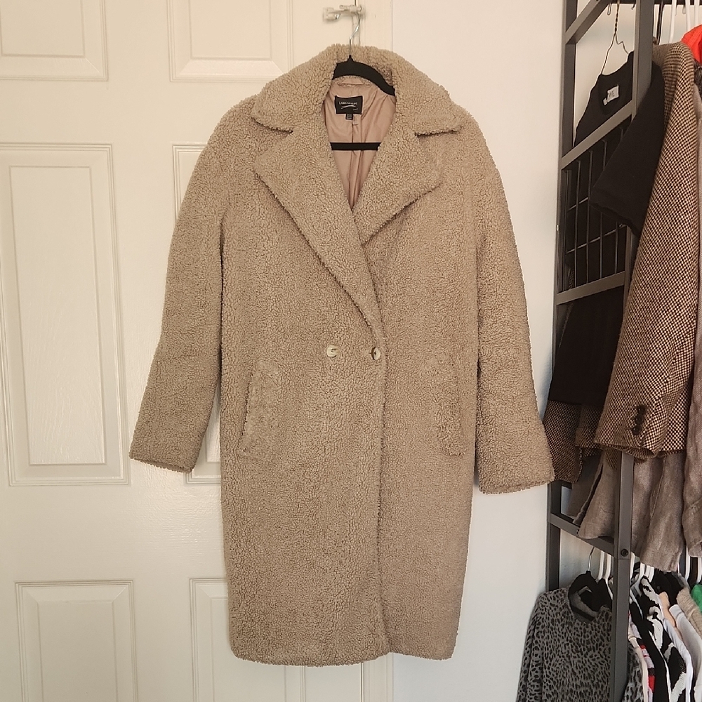 Lamarque Oversized Tan Sherpa Faux Fur Teddy Size XS/S